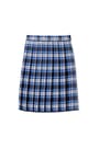 Front view of At The Knee Plaid Pleated Skirt opens large image - 1 of 2