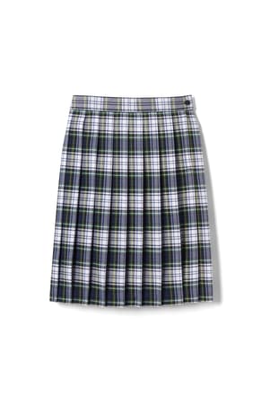 Product Image with Product code 1065,name  At The Knee Plaid Pleated Skirt   color WHNP 