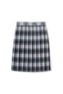 Back View of At The Knee Plaid Pleated Skirt opens large image - 2 of 2