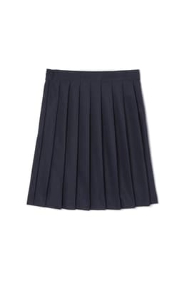 back view of  At The Knee Pleated Skirt