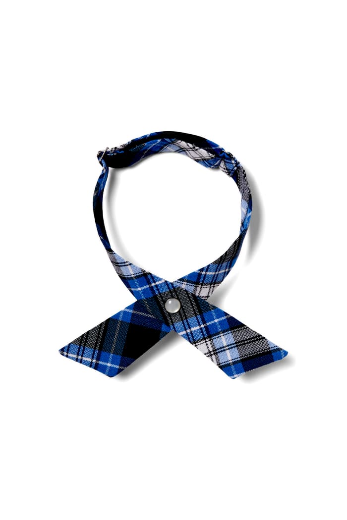 Front view of Adjustable Plaid Cross Tie 