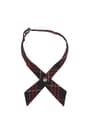Front view of Adjustable Plaid Cross Tie opens large image - 1 of 1