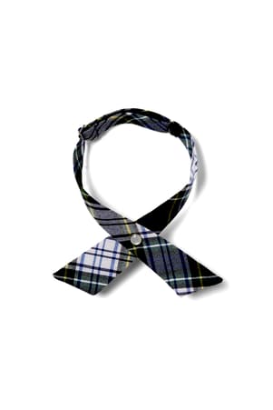 Product Image with Product code 10754,name  Adjustable Plaid Cross Tie   color WHNP 