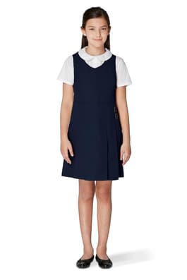 front on figure view of  Twin Buckle Tab Jumper