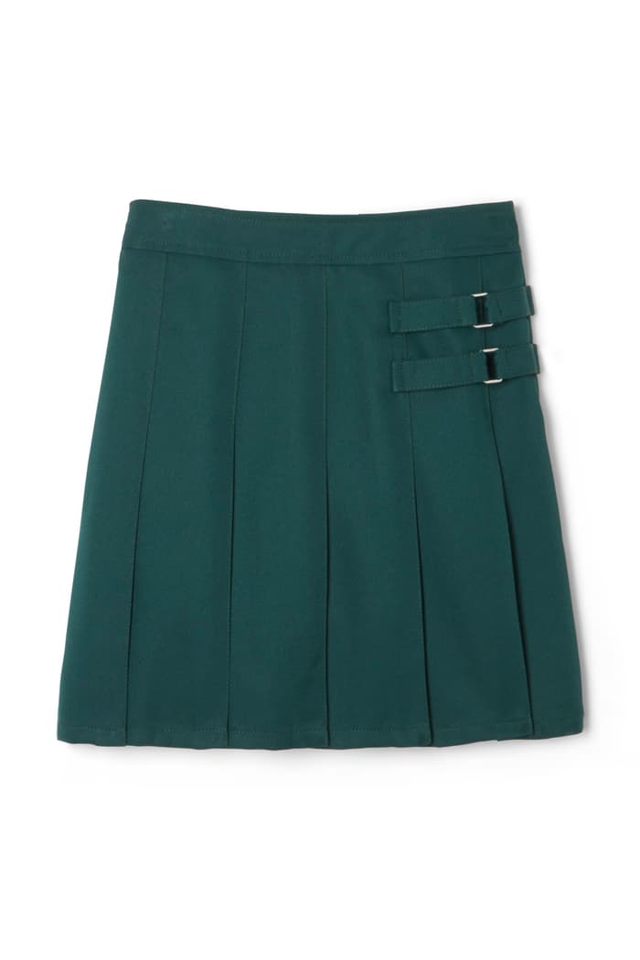 Front view of Pleated Two-Tab Skort 