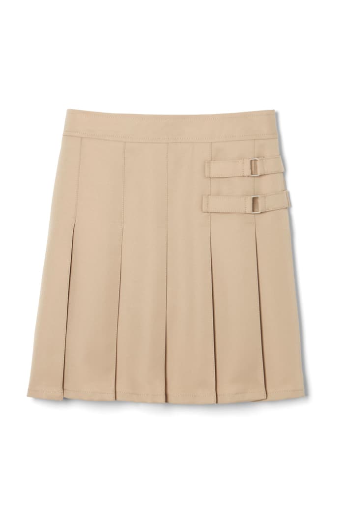 Front view of Pleated Two-Tab Skort 