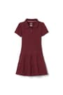 front view of  Short Sleeve Ruffle Piqué Polo Dress opens large image - 1 of 2