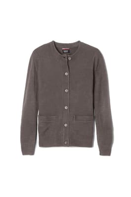 Product Image with Product code 1371,name  Crewneck Sweater Cardigan   color CHAR 