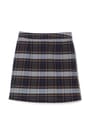 Back View of Plaid Two-Tab Skort opens large image