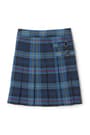 front view of  Plaid Pleated Two-Tab Skort opens large image - 1 of 2