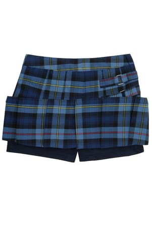  of Plaid Pleated Two-Tab Skort 