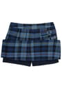 Complete front view of Plaid Pleated Two-Tab Skort opens large image - 3 of 3