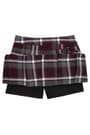 Complete front view of Plaid Pleated Two-Tab Skort opens large image - 3 of 3