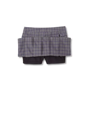  of Plaid Pleated Two-Tab Skort 