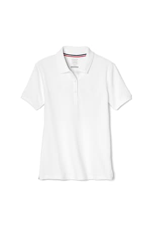 Product Image with Product code 1403,name  Short Sleeve Fitted Stretch Pique Polo (Feminine Fit)   color WHIT 
