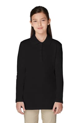  of Long Sleeve Fitted Interlock Polo with Picot Collar (Feminine Fit) 