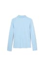 back view of  Long Sleeve Fitted Interlock Polo with Picot Collar (Feminine Fit) opens large image - 2 of 4