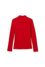 back view of  Long Sleeve Fitted Interlock Polo with Picot Collar (Feminine Fit) opens large image - 2 of 4