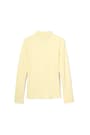 Back View of Long Sleeve Fitted Interlock Polo with Picot Collar (Feminine Fit) opens large image - 2 of 4