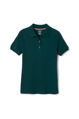 Product Image with Product code 1467,name  Short Sleeve Fitted Interlock Polo with Picot Collar (Feminine Fit)   color GREN 