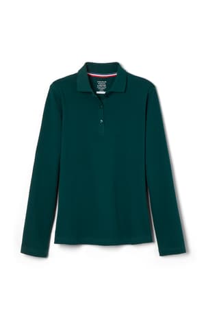 Product Image with Product code 1518,name  Long Sleeve Fitted Stretch Pique Polo (Feminine Fit)   color GREN 