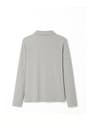 back view of  Long Sleeve Fitted Stretch Pique Polo (Feminine Fit) opens large image - 2 of 2
