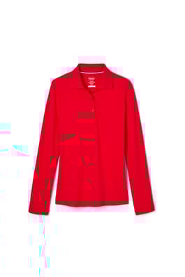  of Long Sleeve Fitted Stretch Pique Polo (Feminine Fit) 