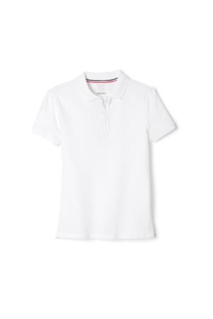 front view of  Short Sleeve Ruffle Polo (Feminine Fit)
