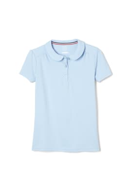  of Short Sleeve Interlock Polo with Peter Pan Collar 