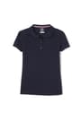 Front view of Short Sleeve Interlock Polo with Peter Pan Collar opens large image - 1 of 2