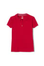 Front view of Short Sleeve Interlock Polo with Peter Pan Collar opens large image - 1 of 2