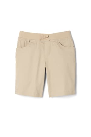 Product Image with Product code 1649,name  Pull-On Stretch Twill Short with Knit Waistband   color KHAK 