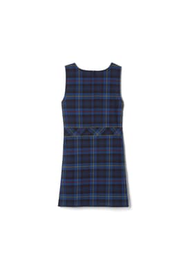 back view of  Plaid Box Pleat Jumper
