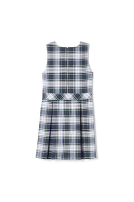 back view of  Plaid Box Pleat Jumper