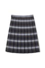 back view of  Below The Knee Plaid Pleated Skirt opens large image - 2 of 2