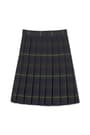 back view of  Below The Knee Plaid Pleated Skirt opens large image - 2 of 2