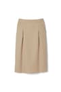 front view of  Adjustable Waist Front Pleat Calf Length Skirt opens large image - 1 of 2