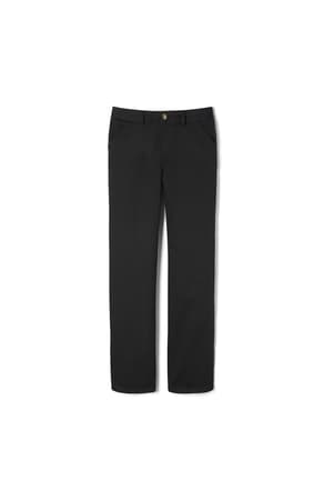 front shot of  Girls' Pull-On Straight Fit Stretch Twill Pant