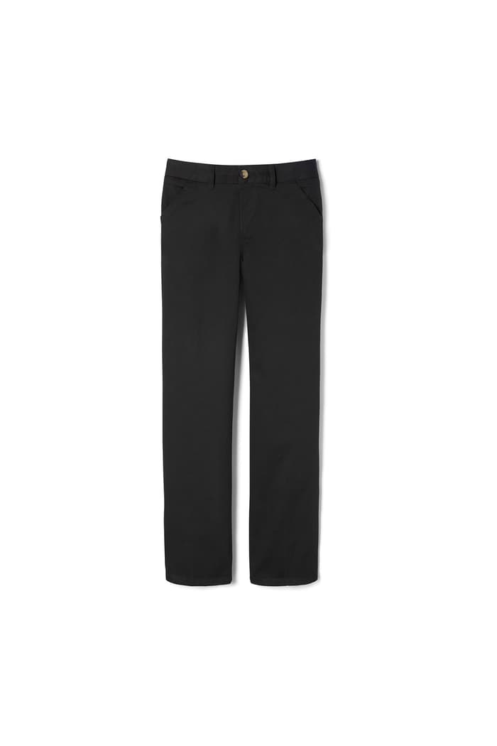 Front view of Girls' Pull-On Straight Fit Stretch Twill Pant 