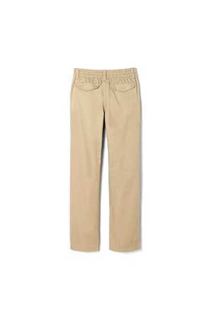 back shot of  Girls' Pull-On Straight Fit Stretch Twill Pant