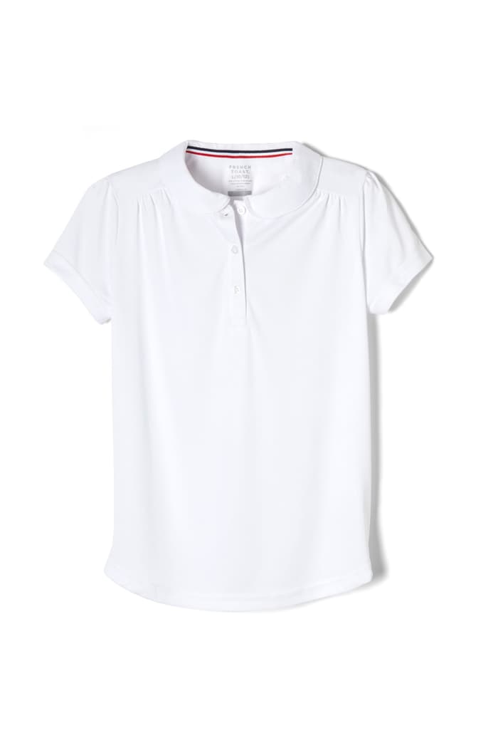 Front view of Short Sleeve Performance Polo with Peter Pan Collar 