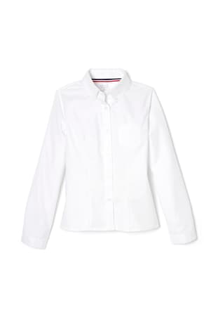 Product Image with Product code 1706,name  Long Sleeve Fitted Oxford Shirt (Feminine Fit)   color WHIT 