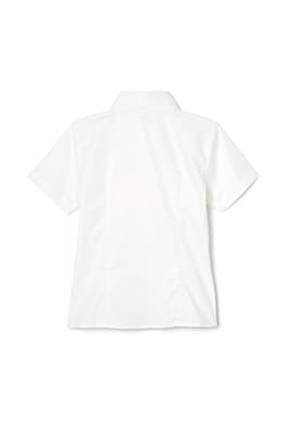 back view of  Short Sleeve Fitted Oxford Shirt (Feminine Fit)