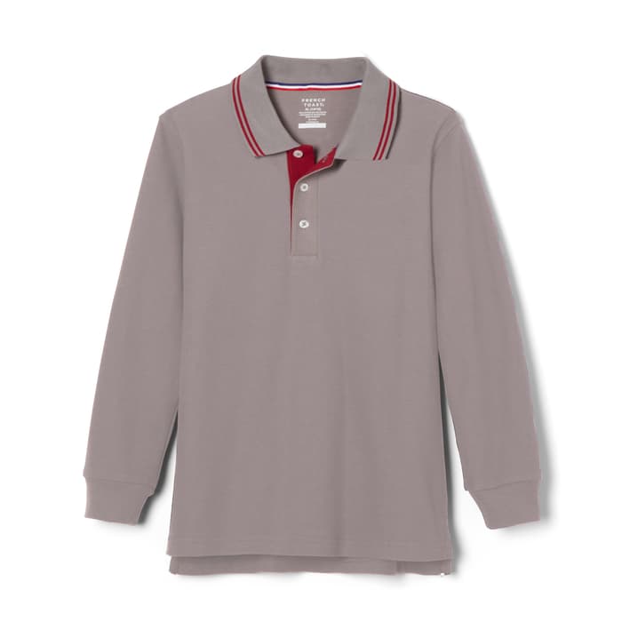 front view of  Long Sleeve Pique Polo Shirt with Harmony Logo