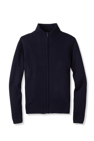 Product Image with Product code 1730,name  Mock Neck Zip Front Sweater   color NAVY 
