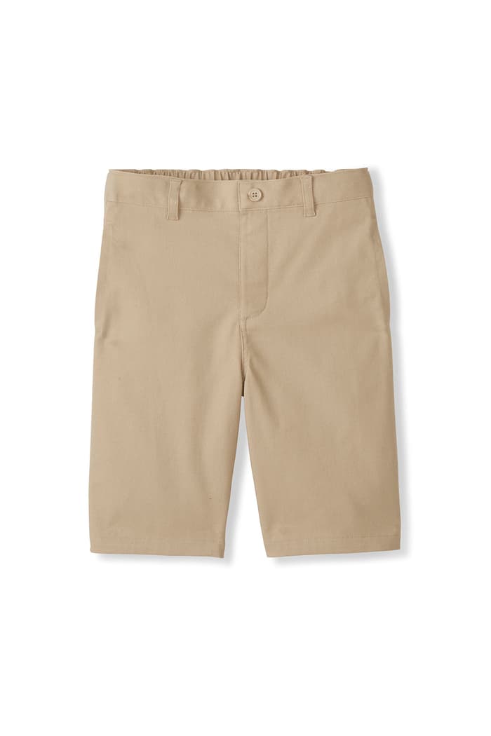 front view of  Boys' Adaptive Flat Front Stretch Twill Short