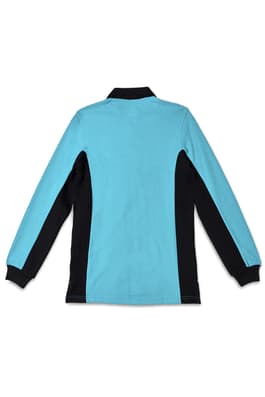 back view of  Memphis School Of Excellence Long Sleeve Pique Polo