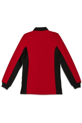 back view of  Memphis School Of Excellence Long Sleeve Pique Polo