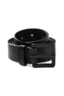 front view of  NEW No-Metal Leather Belt opens large image - 1 of 1