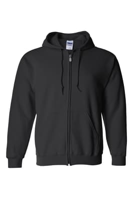 Product Image with Product code 4112,name  Heavy Cotton Full Zip Hoodie   color BLAC 